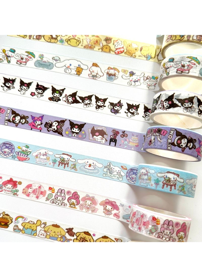 Generic - 10 Rolls Cute Washi Tape Set,Sanrio Children's stationery Gift Set, Aesthetic Decorative Masking Tape Sets for Scrapbook, Journaling, Kid's DIY Craft, Scrapbooking Supplies - Image 1