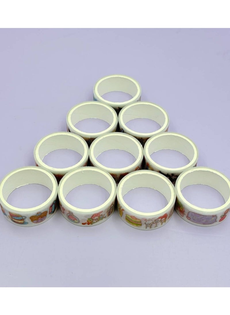 Generic - 10 Rolls Cute Washi Tape Set,Sanrio Children's stationery Gift Set, Aesthetic Decorative Masking Tape Sets for Scrapbook, Journaling, Kid's DIY Craft, Scrapbooking Supplies - Image 1