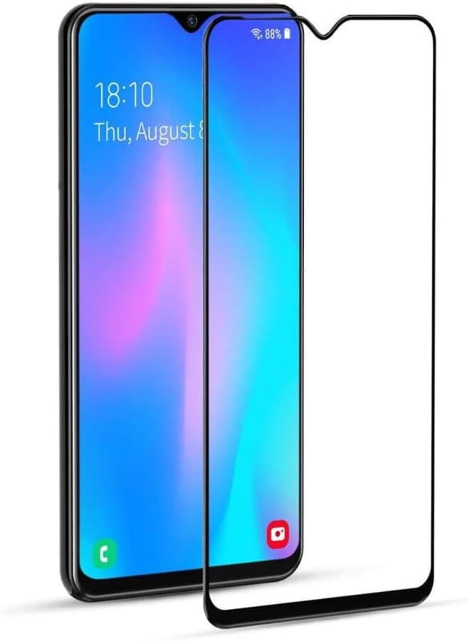 11D Glass Tempered Screen Protector Laser Cut, Full Glue, 9H Hardness, Easy Installation Scratch Resistant for Samsung A10s - Black