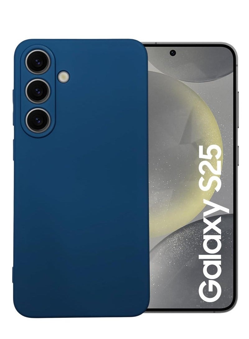 TIGER Samsung Galaxy S25 Case Cover | Scratch Resistant Liquid Silicone Case | Shockproof Bumper | Anti-Fingerprint Full-Body Protective Cover | Slim & Lightweight | Soft-Touch Matte Finish | Precision Cutouts | Camera & Screen Protection | Durable, Flexible & Easy to Clean  Blue - Image 1