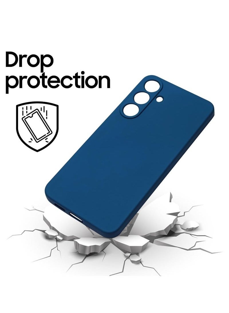 TIGER Samsung Galaxy S25 Case Cover | Scratch Resistant Liquid Silicone Case | Shockproof Bumper | Anti-Fingerprint Full-Body Protective Cover | Slim & Lightweight | Soft-Touch Matte Finish | Precision Cutouts | Camera & Screen Protection | Durable, Flexible & Easy to Clean  Blue - Image 2