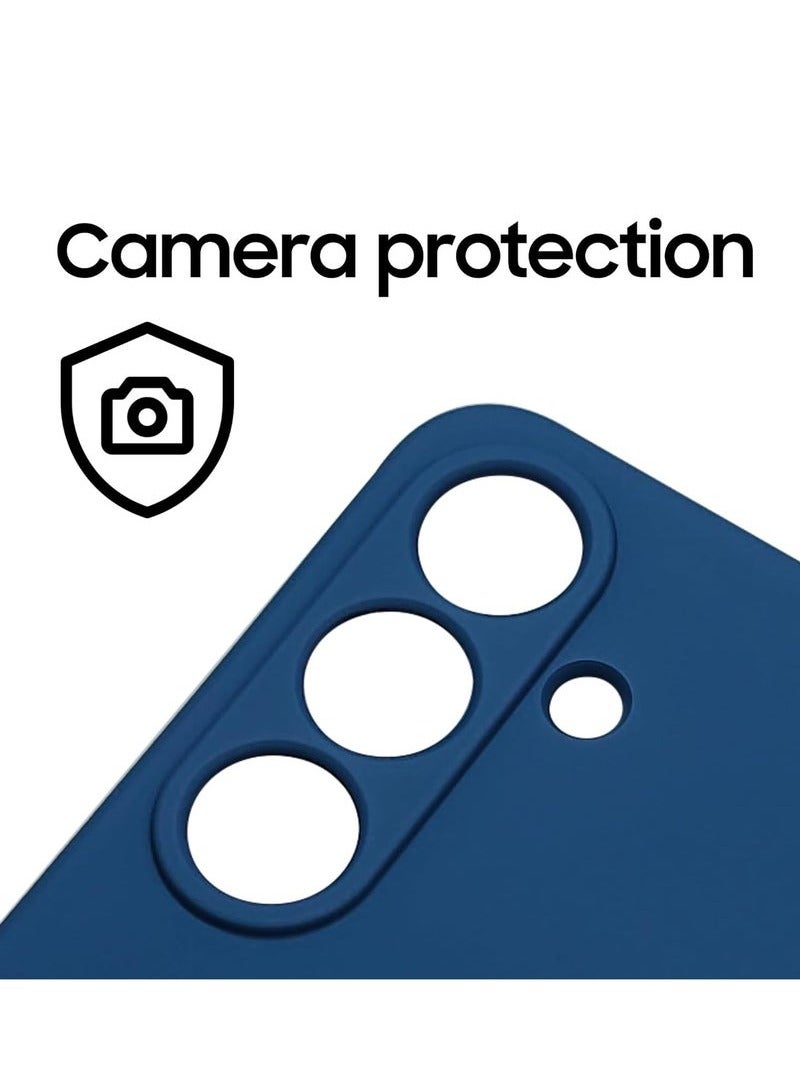 TIGER Samsung Galaxy S25 Case Cover | Scratch Resistant Liquid Silicone Case | Shockproof Bumper | Anti-Fingerprint Full-Body Protective Cover | Slim & Lightweight | Soft-Touch Matte Finish | Precision Cutouts | Camera & Screen Protection | Durable, Flexible & Easy to Clean  Blue - Image 3