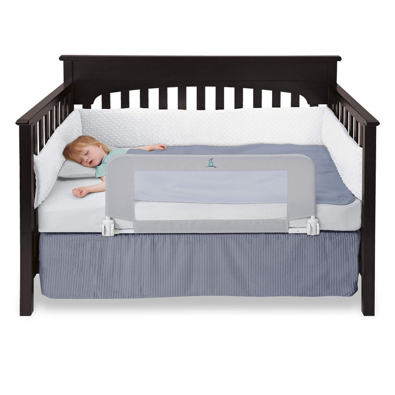 hiccapop Convertible Crib Bed Rail for Toddlers Crib Rail Guard with Reinforced Anchor Safety