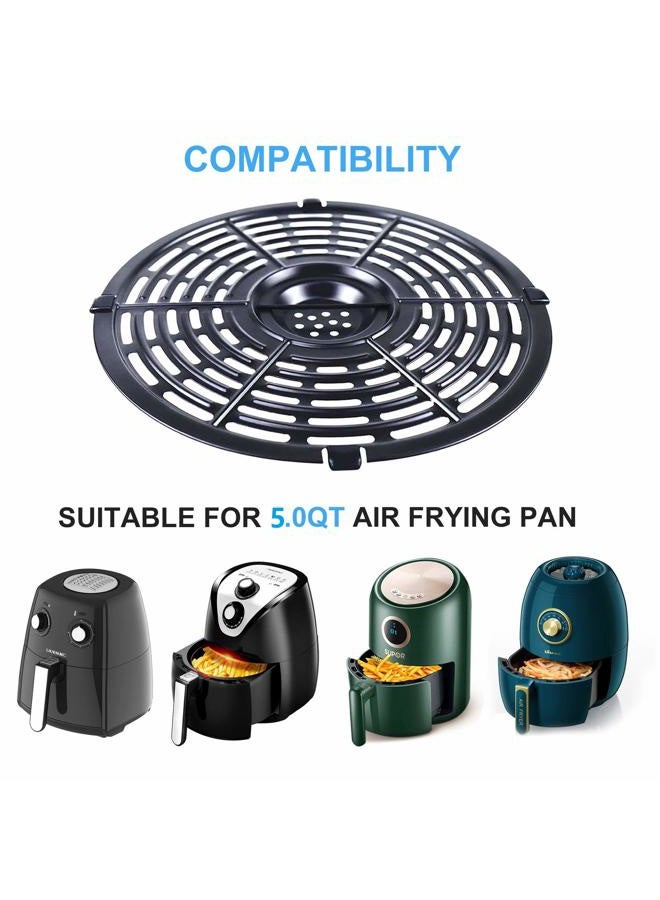 HQT Air Fryer Replacement Grill Plate for PowerXL Gowise 5QT Air Fryers, Premium Round Nonstick Air Fryer Grill Pan, Air Fryer Crisper Plate, Air fryer Insert, Air Fryer Rack, Dishwasher Safe - Image 3