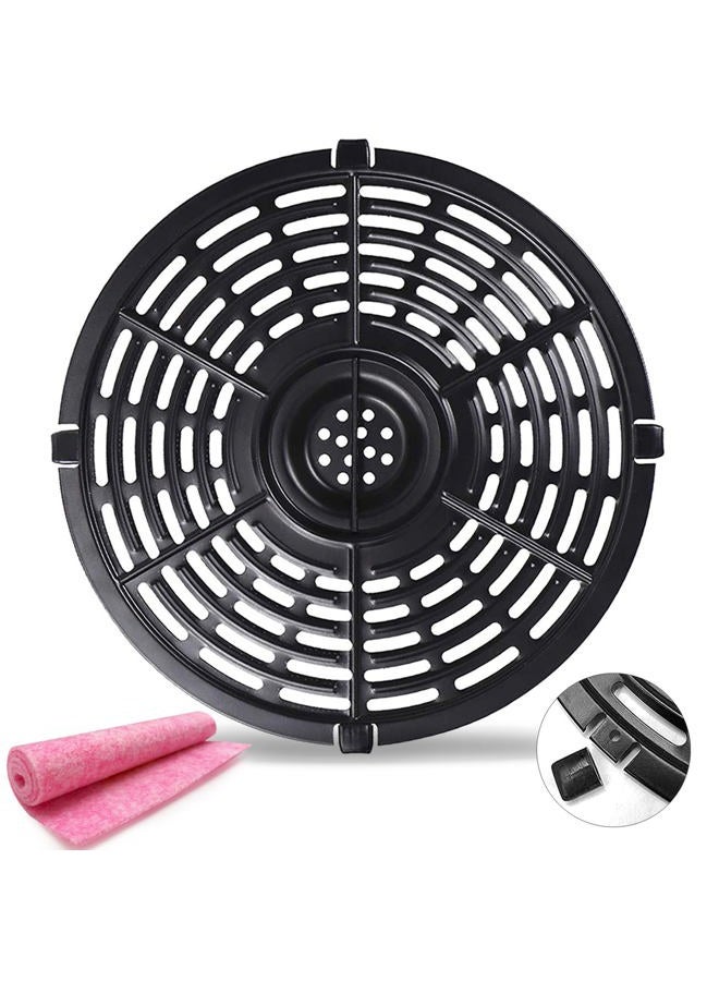 HQT Air Fryer Replacement Grill Plate for PowerXL Gowise 5QT Air Fryers, Premium Round Nonstick Air Fryer Grill Pan, Air Fryer Crisper Plate, Air fryer Insert, Air Fryer Rack, Dishwasher Safe - Image 1