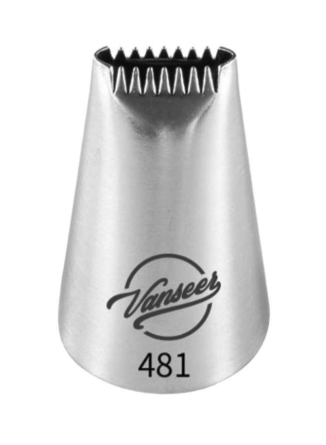 NIBEMINENT Cake Decorating Piping Nozzle Silver 5cm - Image 1