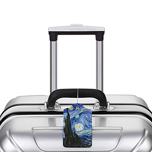 Yilad Starry Sky 2 Pcs Luggage Tags Starry Night Privacy Cover Id Label with Stainless Steel Loop and Address Card for Suitcases & Travel Bags - Image 5