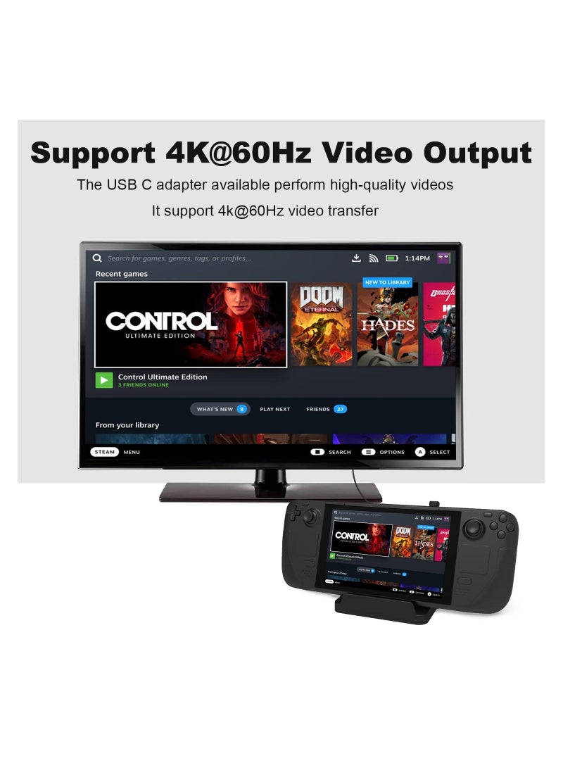 2 Pcs 180 Degree Angle USB C Adapter , 180° U Shape USB-C Male to USB-C Female 10Gbps PD 100W Adapter Compatible with Steam Deck, Switch, Laptop, Tablet, Phone - Image 5