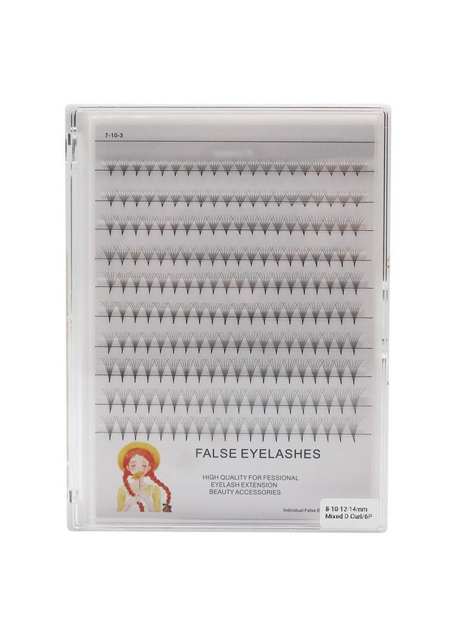 Vayator 6D 8 10 12 14Mm Mixed Length D Curl Premade Russian Volume Fans Eyelashes Long Stem Lash Pre Made Eyelash Extensions Supplies (8 10 12 14Mm Mixed)  - Image 3