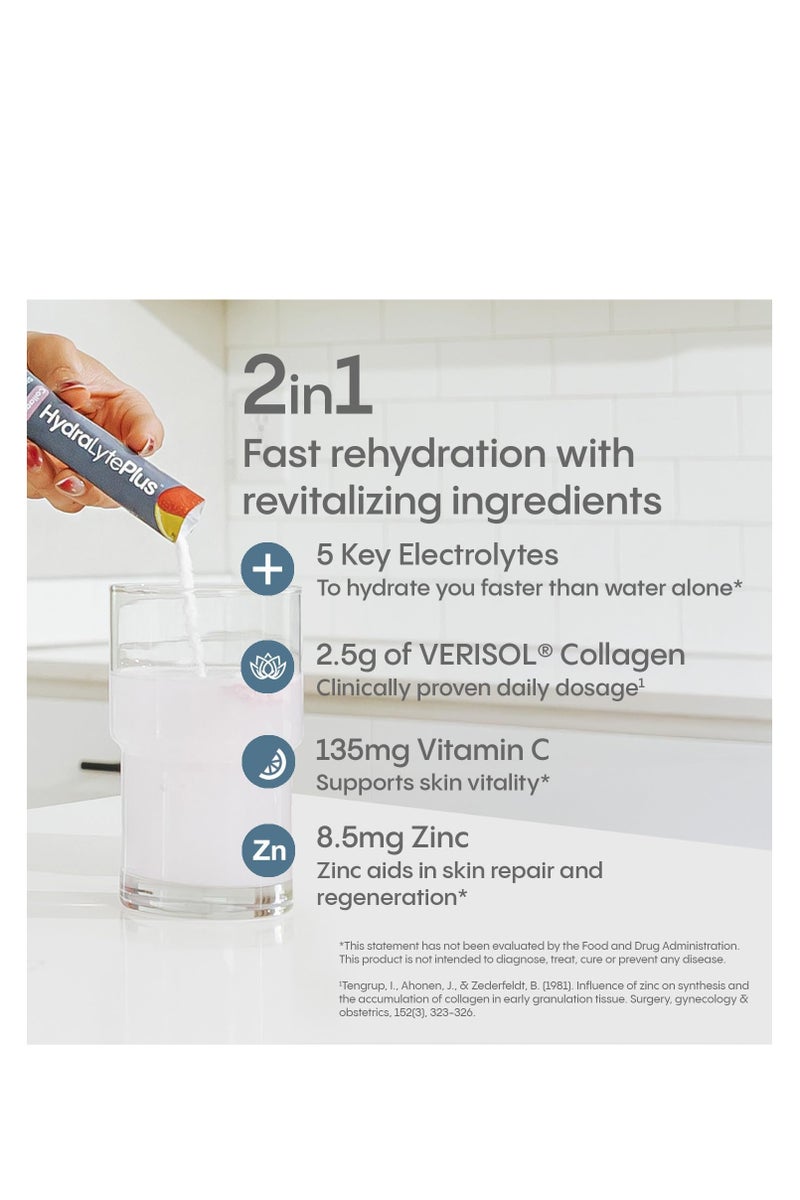 Hydralyte Verisol Collagen Packets with Electrolytes, Hydration for Women and Men 30 count - Image 4