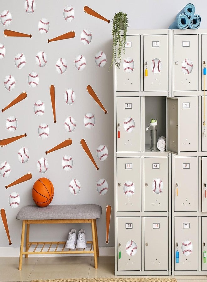 AnyDesign 47Pcs Baseball Cutouts with 100Pcs Glue Points - Paper Baseball Party Theme Decor for Sports Themed Birthday Party Favor Supplies - Image 4