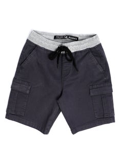 Andora Boys Elastic Waist with Drawstring Baggy Shorts - Dark Grey 