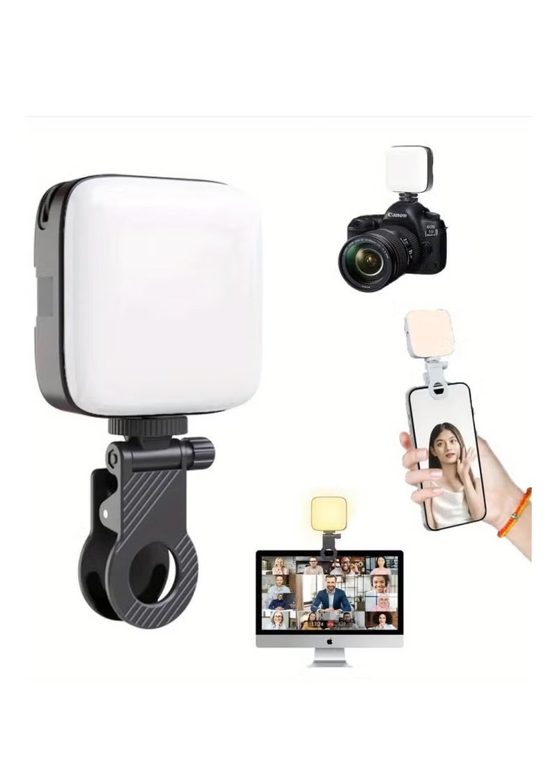 traditious M-11 Selfie Light with Front & Back Clips, Dimmable 3000-9900K, Rechargeable Clip for iPhone, iPads, Laptops, Selfies, TikTok, Video Conferences  - Image 1
