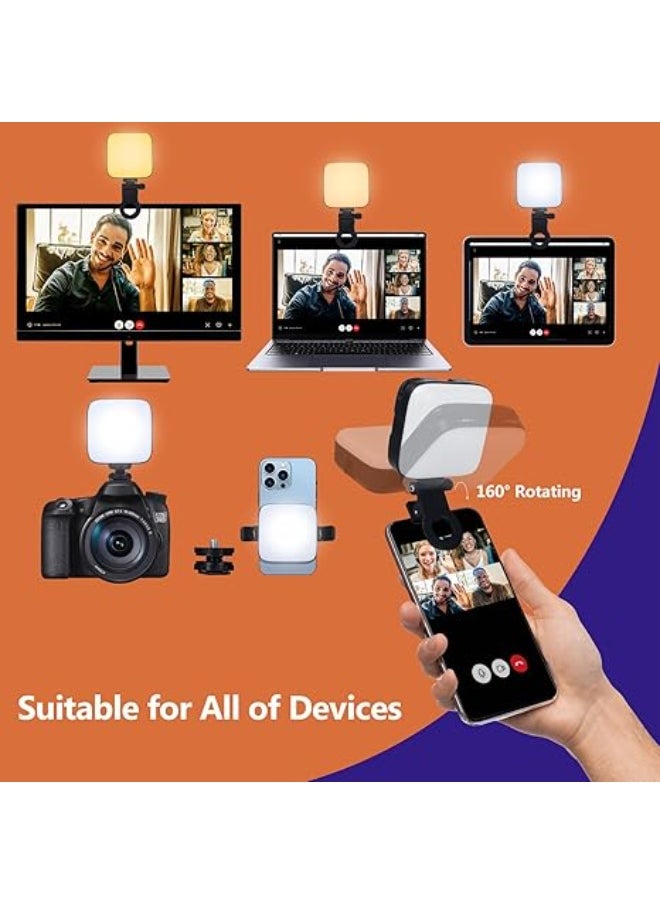 traditious M-11 Selfie Light with Front & Back Clips, Dimmable 3000-9900K, Rechargeable Clip for iPhone, iPads, Laptops, Selfies, TikTok, Video Conferences  - Image 5