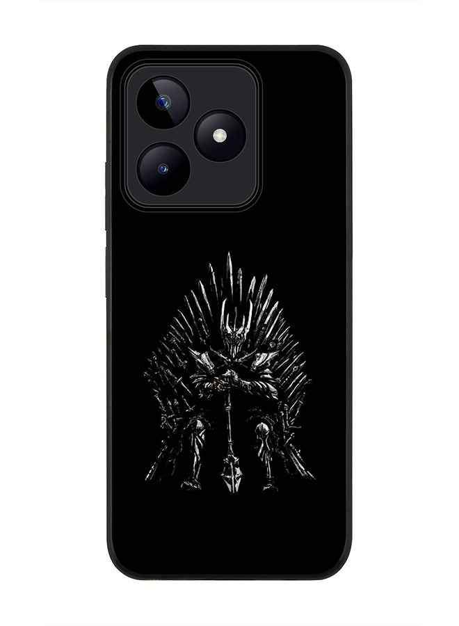 Stylizedd Rugged Black edge case for Realme C53, Slim fit Soft Case Flexible Rubber Edges Anti Drop TPU Gel Thin Cover- GOT One Throne - Image 1