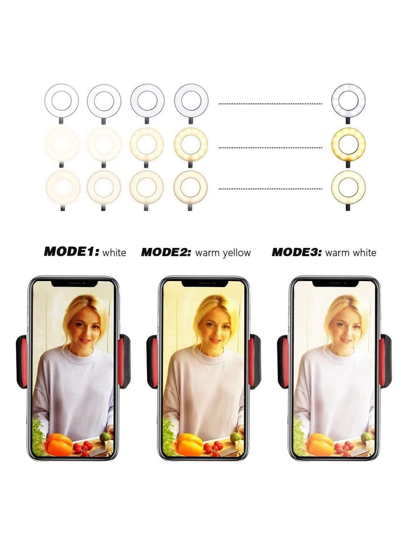 ELTRAZONE - Professional Live stream Selfie Ring Light with mobile Phone Holder Stand for Live StreamMakeup ,3-Light Mode, 10-Level Brightness & More Compatible with Universal Phone - Image 1