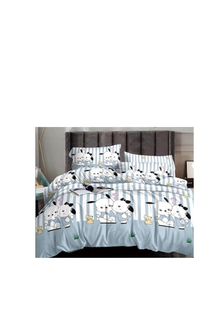 Baby Bed Sheet Set 6 Pieces Heavy Cotton Fabric Soft Texture 2 Large Baby Sheets Size 240*240 and 2 Pillowcases 120*45 and 2 Pillowcases 55*75 - Image 1