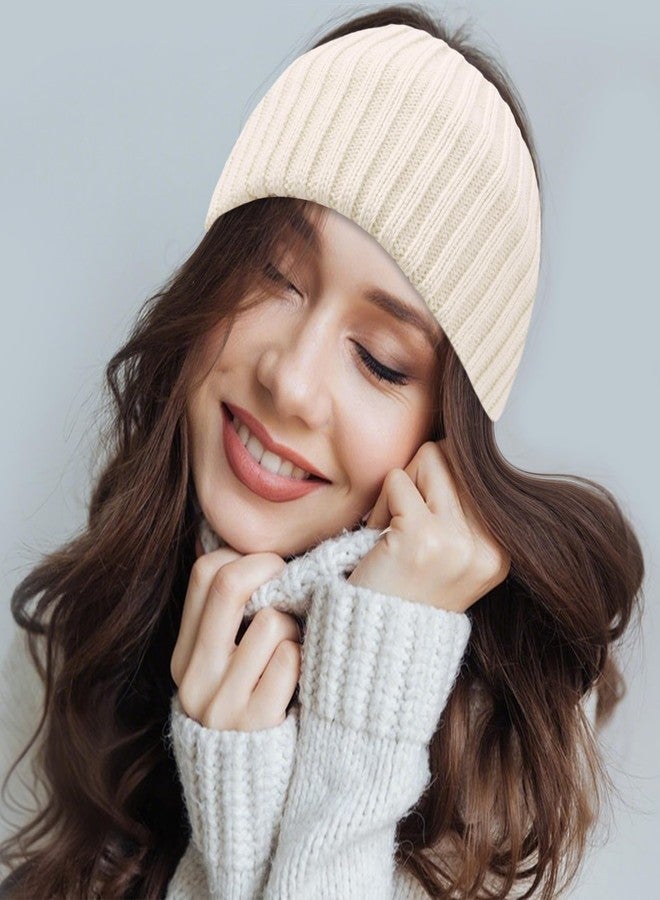 ACO-UINT 2 Pack Winter Headbands for Womens Knitted Headbands for Women - Soft Ribbed Hair Bands, Versatile Winter Hair Accessory for Daily Wear & Outdoor Activities and Chrismas Gifts - Image 5