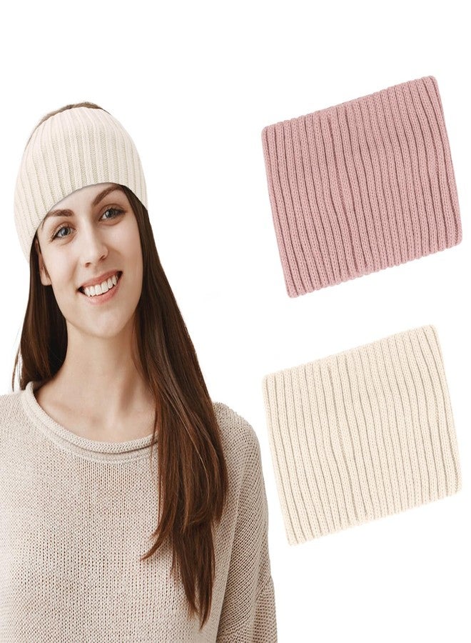ACO-UINT 2 Pack Winter Headbands for Womens Knitted Headbands for Women - Soft Ribbed Hair Bands, Versatile Winter Hair Accessory for Daily Wear & Outdoor Activities and Chrismas Gifts - Image 1