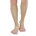 TOFLY Plus Size Open Toe Compression Stockings Pair for Women Men 1520mmHg Wide Calf Knee High Toeless Compression Sock Compression Soothing Circulation Varicose Veins Swelling Edema - Image 1