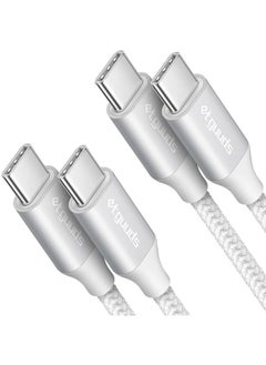etguuds White USB C to USB C Cable 3ft, 2-Pack 60W USBC to USBC Cord, Type C to C Charger Cable Fast Charging for iPhone 16 15 Pro Max Plus, for Samsung Galaxy S24 S23 S22, for MacBook/iPad, Pixel  - Image 1