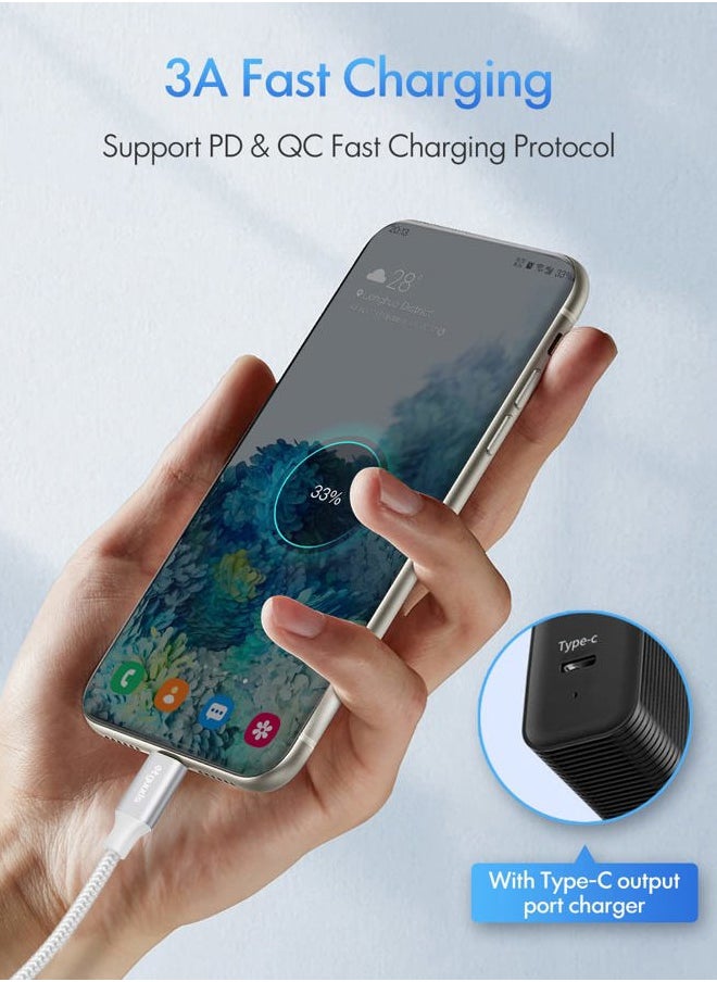 etguuds - White USB C to USB C Cable 3ft, 2-Pack 60W USBC to USBC Cord, Type C to C Charger Cable Fast Charging for iPhone 16 15 Pro Max Plus, for Samsung Galaxy S24 S23 S22, for MacBook/iPad, Pixel - Image 1