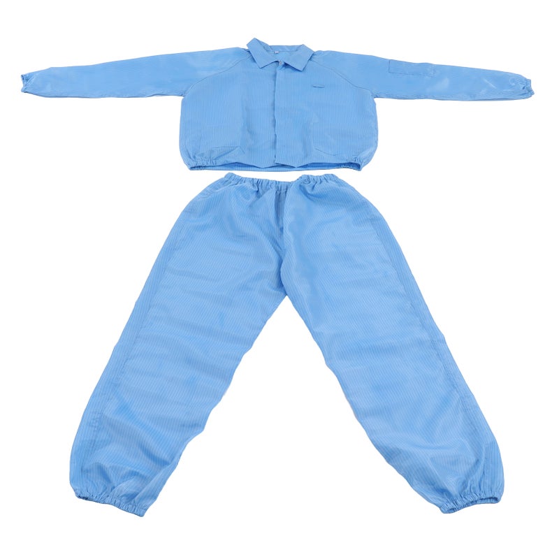 ESD Coat Polyester Paint Protective Workshop Split Clean Clothes for Microelectronics L - Image 2