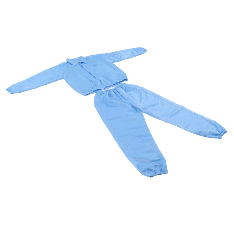 ESD Coat Polyester Paint Protective Workshop Split Clean Clothes for Microelectronics L - Image 4