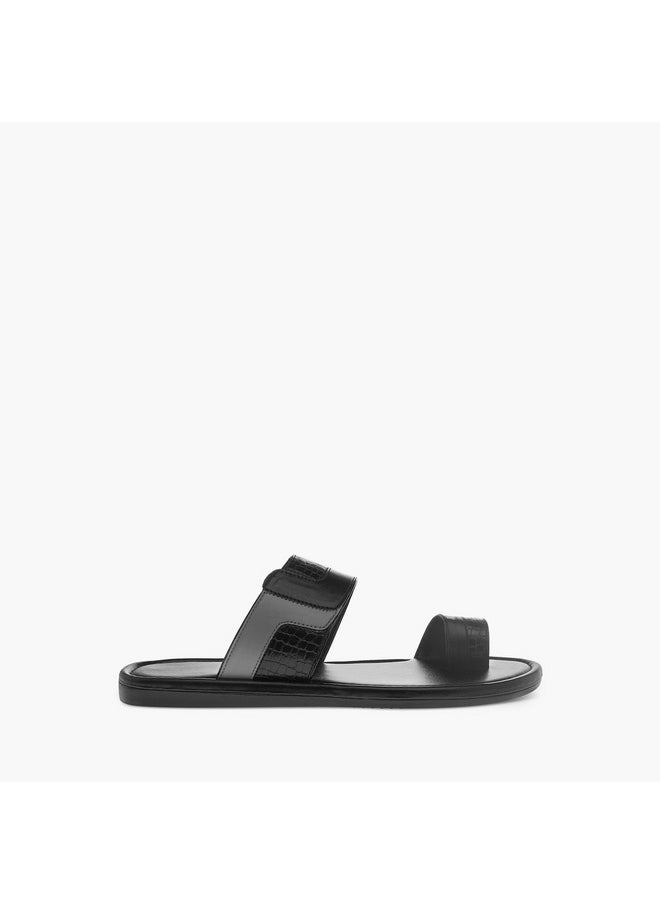 LBL by Shoexpress Boys Textured Slip-On Arabic Sandals with Toe Loop Detail  - Image 2