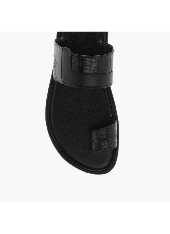 LBL by Shoexpress Boys Textured Slip-On Arabic Sandals with Toe Loop Detail  - Image 3