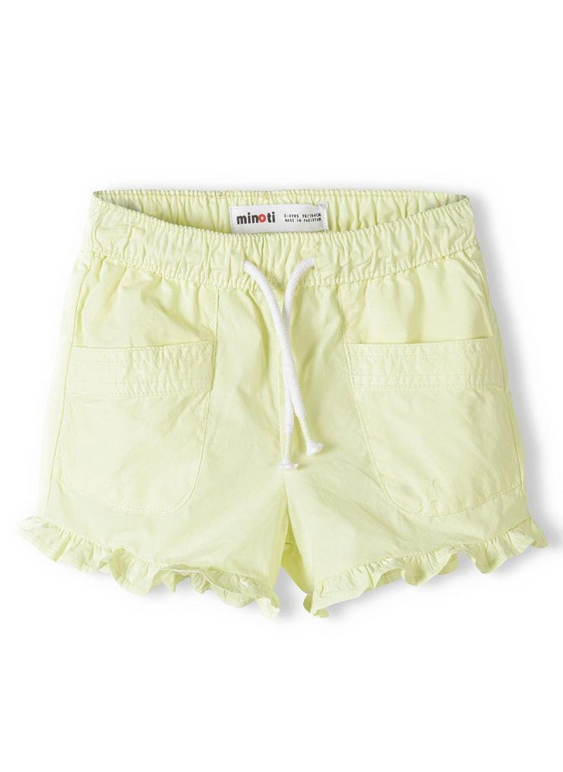 MINOTI Kids Girls Shorts with Ruffle Trim and Drawstring Waist - Image 2