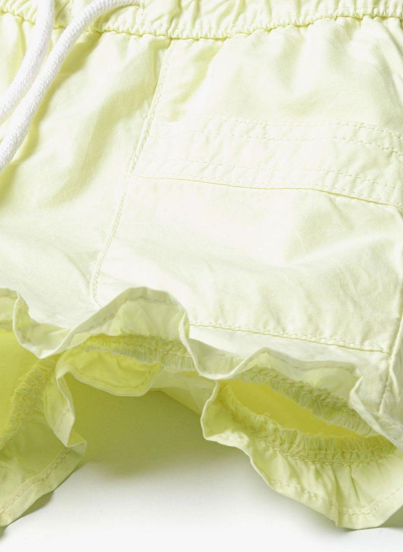 MINOTI Kids Girls Shorts with Ruffle Trim and Drawstring Waist - Image 4