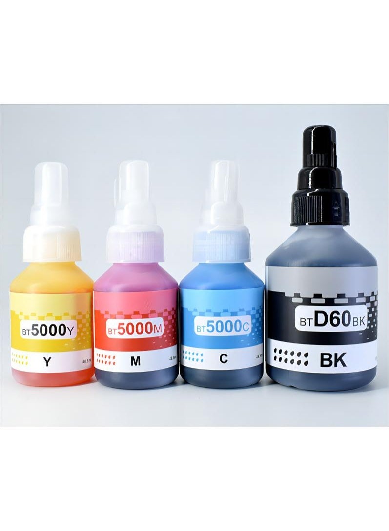 NexNova مجموعة حبر Nexnova® BTD60 BT5000 لطابعة Brother عبوة من 4 أسود أزرق سماوي أرجواني أصفر لطرازات DCP - T300 T510W T710W MFC - T810W T910DW HL - T4000DW DCP - T310W T510W T710W MFC - T810W T910DW T4500DW DCP-T300 - Image 1