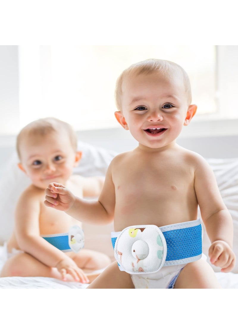 SYOSI Umbilical Hernia Belt Baby, 2 Sets Belly Button Band Infant Newborn Belly Support Band, Adjustable Wrap Baby Abdominal Binder Umbilical Truss Cord for Newborn Baby Children Kids Support, Baby Type - Image 2