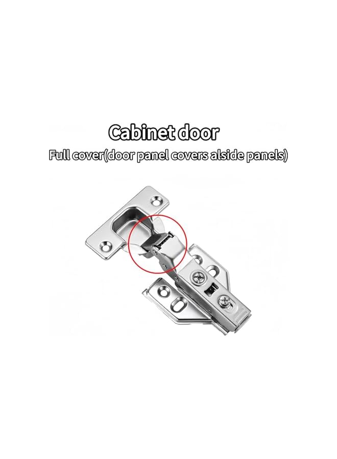 promass 6 Pcs Kitchen Soft Close Cabinet Door Hinges, 1.5mm Stainless Concealed Kitchen Cabinet Hinges Hardware Accessories for Cabinets, Wardrobes and Bookcases, Silver - Image 3