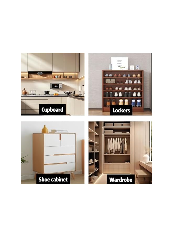 promass 6 Pcs Kitchen Soft Close Cabinet Door Hinges, 1.5mm Stainless Concealed Kitchen Cabinet Hinges Hardware Accessories for Cabinets, Wardrobes and Bookcases, Silver - Image 4