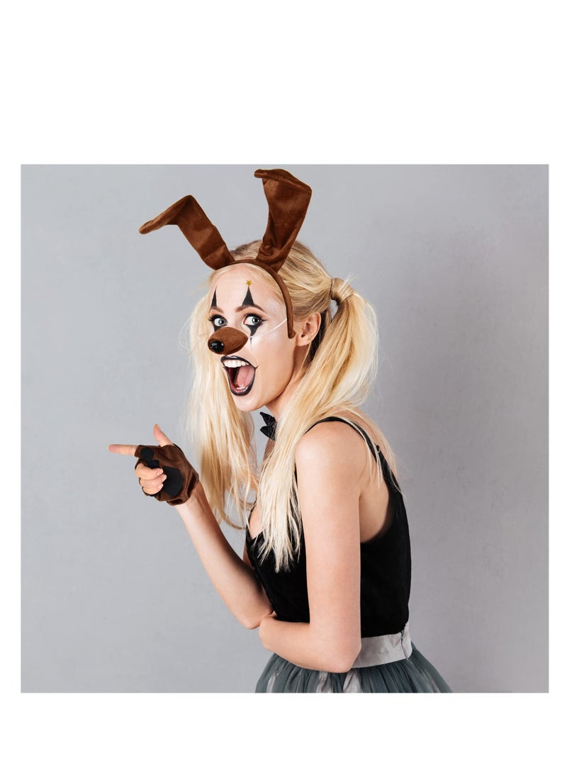 Excefore Puppy Dog Costume Set, Animal Costume Set, Dog Ear Headband, Bow Tie, Tail, Tutu Skirt, Suitable for Cosplay Costume Dress Up Party Decoration - Image 4