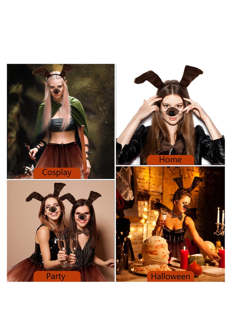 Excefore Puppy Dog Costume Set, Animal Costume Set, Dog Ear Headband, Bow Tie, Tail, Tutu Skirt, Suitable for Cosplay Costume Dress Up Party Decoration - Image 5