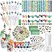 Qilery 195 Pcs Dinosaur Party Favors Bags Birthday Includes Plastic Cup with Lid Straw Keychain Bracelet Ring Stamper Stickers Tag for Party Favors Piata Filling - Image 2