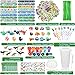 Qilery 195 Pcs Dinosaur Party Favors Bags Birthday Includes Plastic Cup with Lid Straw Keychain Bracelet Ring Stamper Stickers Tag for Party Favors Piata Filling - Image 4