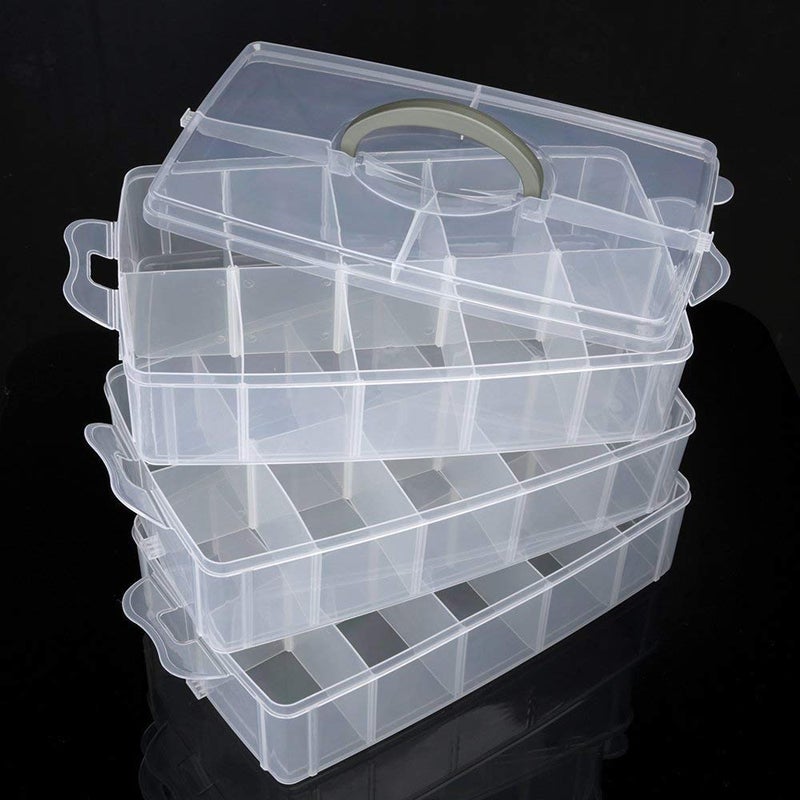 Aagna 30 Grid Detachable Desktop Storage Box with 3 Removable Layers Multicolor - Image 3
