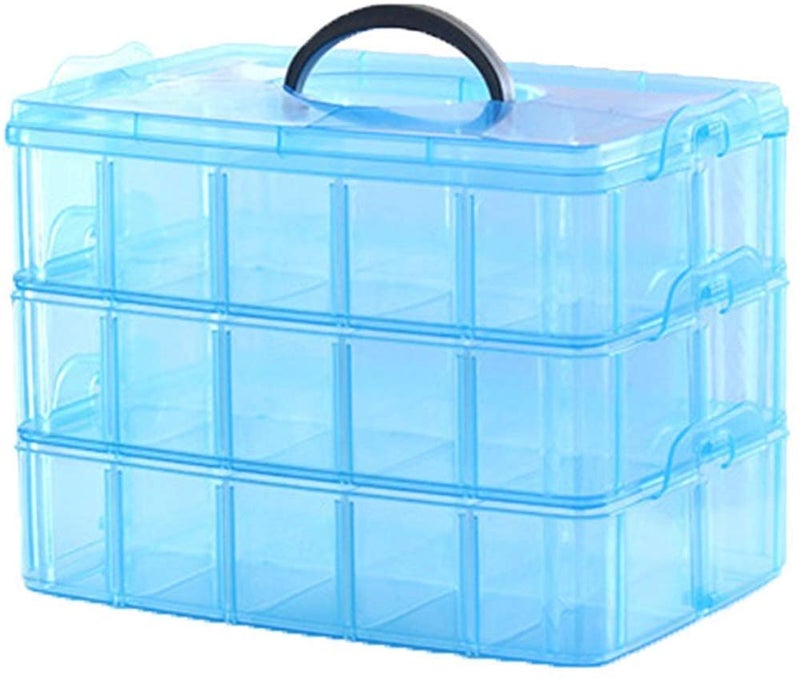 Aagna 30 Grid Detachable Desktop Storage Box with 3 Removable Layers Multicolor - Image 5