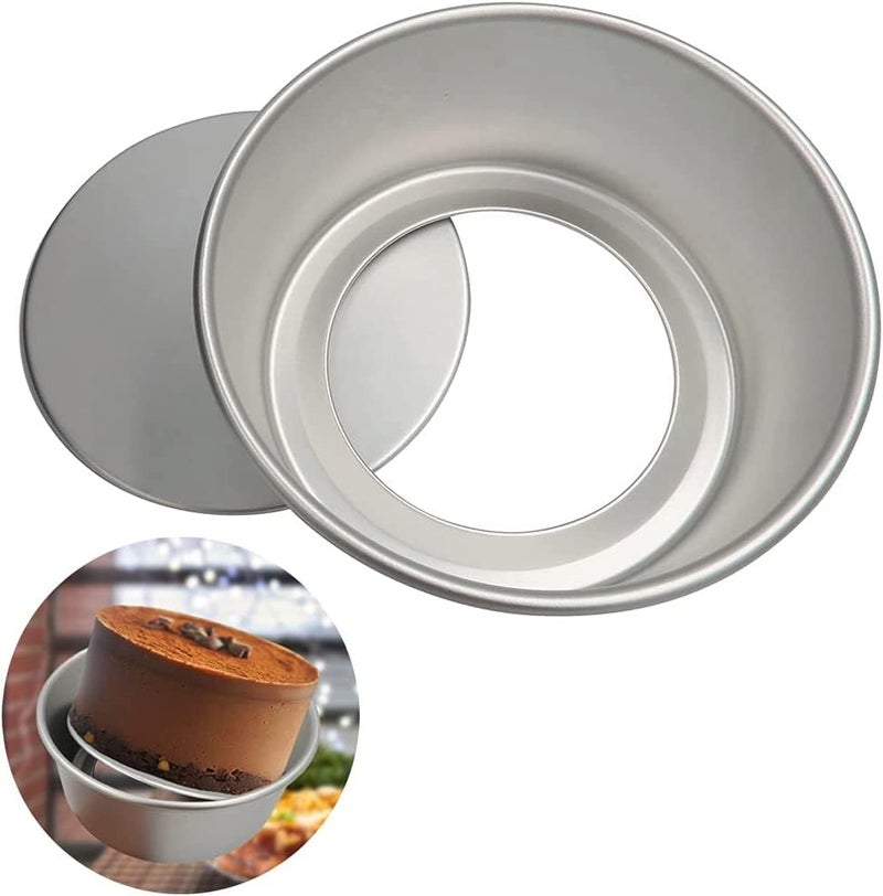 RINKLE TRENDZ Aluminium Round Cake Mould Detachable Base Bottom Cake Pan Removable Base Bottom Cake Tin Loose Base Bottom 8 Inches for Baking upto1 kg - 1000 Grams for Oven - Image 3
