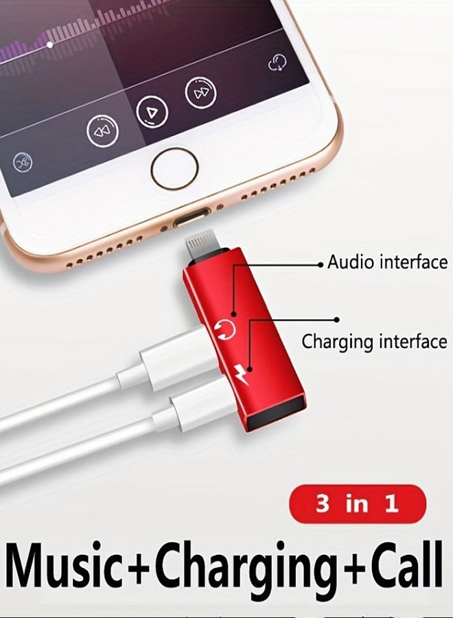 2 In 1 Audio And Charging Cable Adapter For Apple iPhone Black  - Image 4