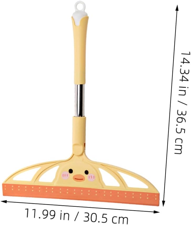 2pcs Handheld Squeegee Window and Floor Cleaner for Bathroom Mirrors and Car Windows, Multi-Functional Scraper with Sturdy Blade for Tile, Shower Doors, and Glass Surfaces, Yellow - Image 2