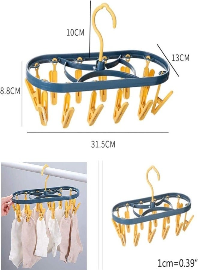 Folding clothes rack, windproof folding clothes rack, can be used to dry socks, towels, underwear, baby clothes and gloves - Image 2