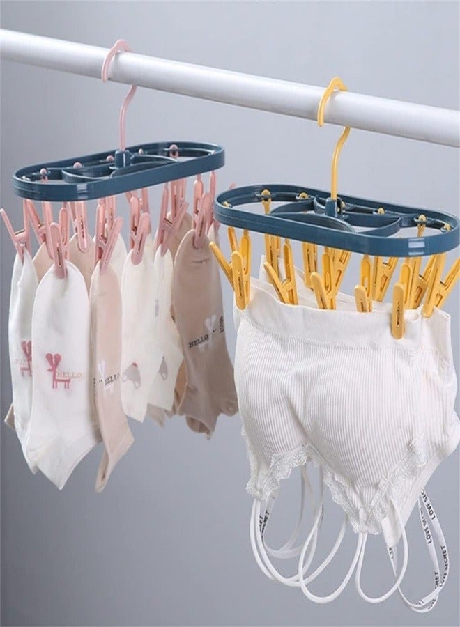 Folding clothes rack, windproof folding clothes rack, can be used to dry socks, towels, underwear, baby clothes and gloves - Image 4