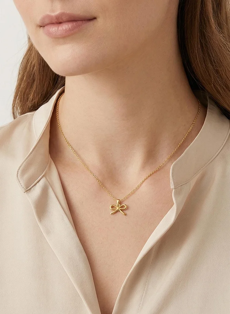 Ted Baker  BLAIRE: Mini Metal Bow Pendant Necklace for Women | Best Price UAE