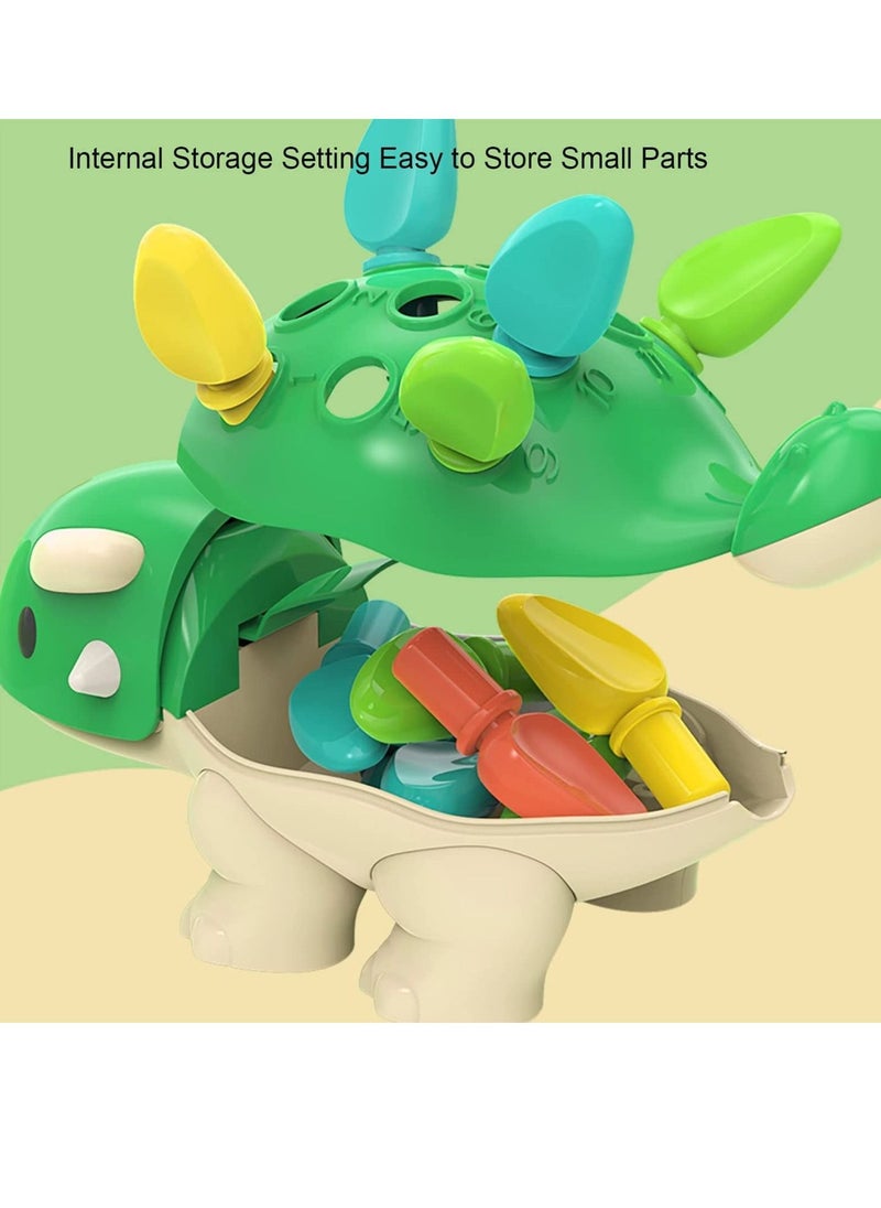 MIXDE Dinosaur Fine Motor Skills Toys for Toddlers Age 1-3 Years, Toddler Dinosaur Games, Dinosaur Plugging Toy Fine Motor Skills,Dino Toy Color & Number (Dinosaur Fine Motor Skills)  - Image 4