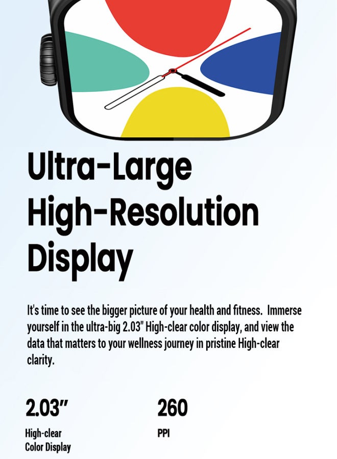 Zeblaze Smart Watch 2.03-inch 240*296 High-Clear Screend Health Monitoring Sleep Monitor Watch IP68 Waterproof BT5.2 Call 15 Days Long Usage Time Multi-sport Modes for Men Women Health Monitor Watch - Image 4